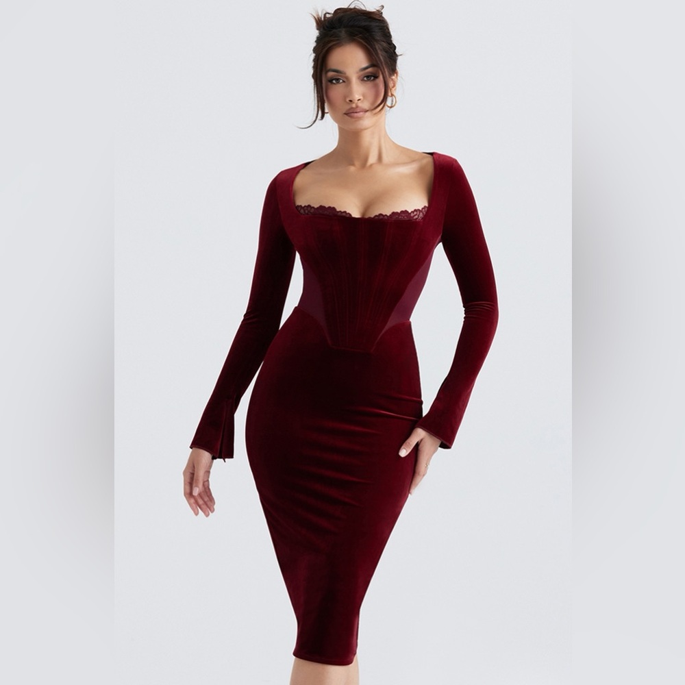 House of CB Velvet Corset Dress